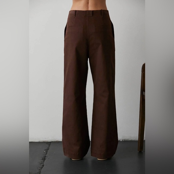 Crescent Colored Denim Pants in Chocolate - Picture 2 of 7